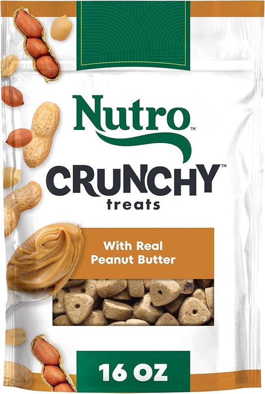 Nutro Crunchy Dog Treats with Real Peanut Butter, Training Treats for Dogs, 16 oz. Bag