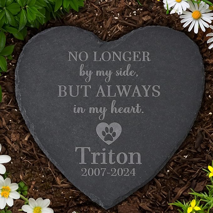 Personalized Pet Memorial Stone, Dog Memorial Gifts for Loss of Dog, Pet Loss Gifts, Pet Memorial, Loss of Dog Sympathy Gift, Dog Remembrance Gift, Pet Bereavement Gifts - Always in My Heart