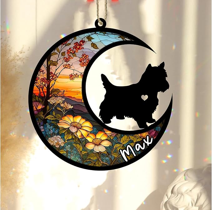 Personalized Dog Memorial, Custom Name Westie Dog Christmas Ornament with Name, Custom Breeds, Pet Loss Light Catcher, Gifts for Lovers Loss of Pet Sympathy on Mothers Day Christmas