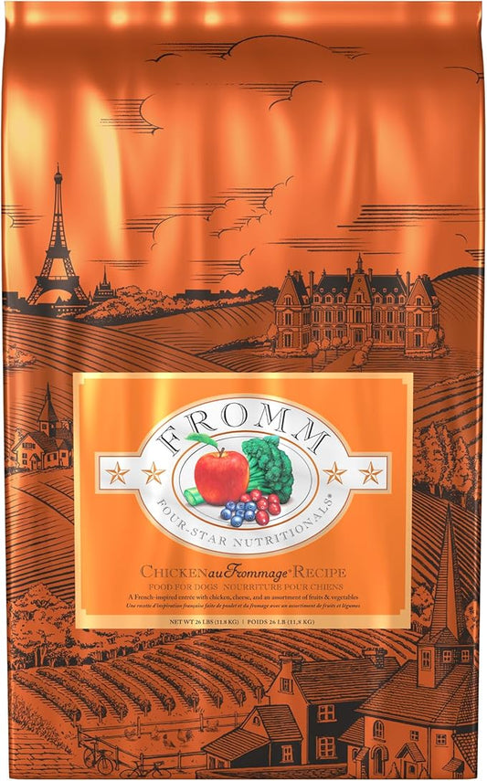 Fromm Four-Star Nutritionals Chicken au Frommage Dog Food - Premium Dry Dog Food - Chicken Recipe - 26 lb
