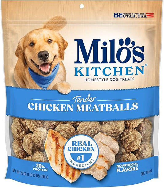 Milo’s Kitchen Chicken Meatballs Dog Treats, 28 Oz. Bag