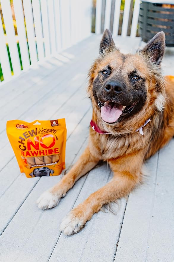 Cadet Chewalicious Chewy 'N Crunchy Spiral Dog Treats, Limited Ingredient, Rawhide-Free, Long-Lasting Chews for Dogs Made with Real Chicken, 8 Count, Pack of 1