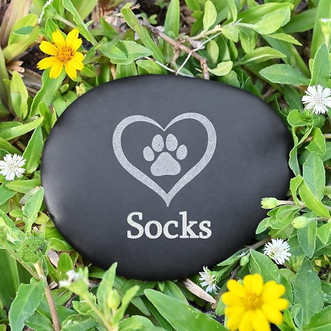Pet Memorial Stones - in Memory of Pet - Pet Loss Gifts - Pet Memorial Gifts - Loss of Dog Sympathy Gift - Pet Bereavement Gifts - Cat Memorial Gifts - Dog Memorial Gifts for Loss of Dog