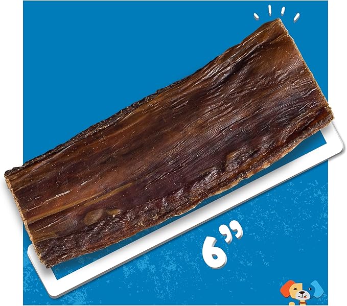 Jack&Pup Beef Jerky for Dogs (25 Pack) 6" Esophagus Dog Treats, Beef Gullet Sticks for Dogs, Long Lasting Dog Chews