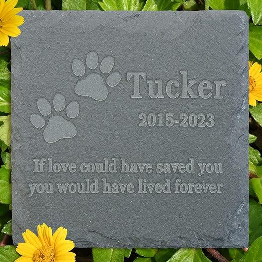 Pet Memorial Stones - Personalized Garden Memorial Gravestone - Sympathy Tombstone - Garden Headstone - Personalized Pet Sympathy Gift - Pet Loss Gifts - Dog Memorial Gifts