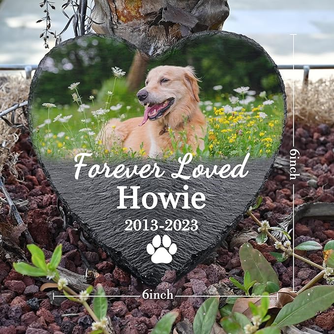 Pet Sympathy Gifts, Dog Memorial Stone, Pet Headstones for Dogs, Personalized Pet Loss Gifts, Dog Memorial Gifts for Loss of Dog, Cat Passing Away Gifts, Bereavement Gifts for Loss of Pet