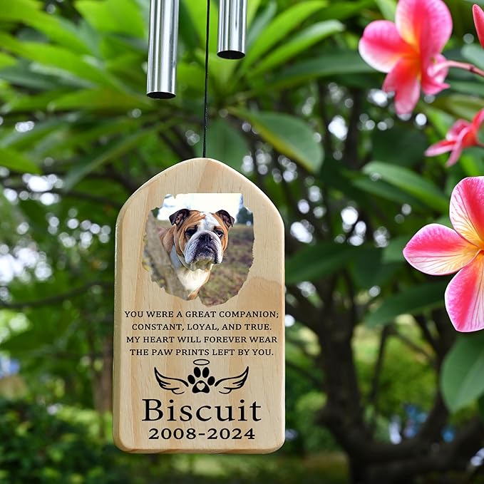 Dog Memorial Gifts for Loss of Dog, Pet Memorial Wind Chime, Pet Memorial Gifts, Pet Loss Gifts, Loss of Dog Sympathy Gift, Dog Remembrance Gift, in Memory of Dog Cat - Great Companion