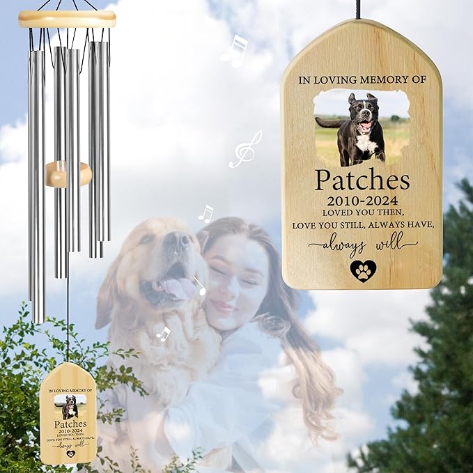 Pet Memorial Wind Chime, Pet Loss Gifts, Pet Memorial Gifts for Dogs, Dog Memorial Gifts for Loss of Dog, Loss of Dog Sympathy Gift, Dog Remembrance Gift, in Memory of Dog Cat - Love You Still
