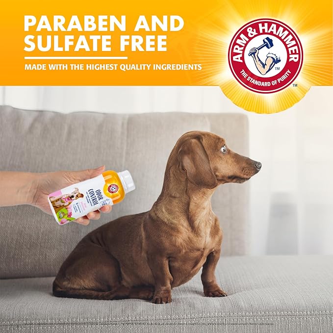 Arm & Hammer for Pets Odor Control Dry Shampoo Powder for Dogs & Puppies, Waterless Dog Deodorizer with Baking Soda, Paraben Sulfate and Dye Free Formula, Kiwi Blossom Scent, 4.2 Oz