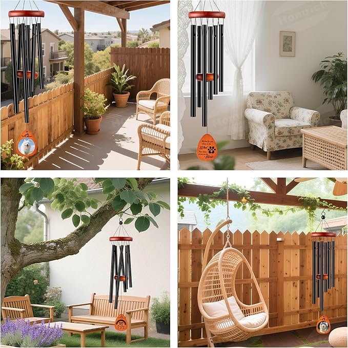 Homrich Dog Memorial Gifts for Loss of Dog, 28" Pet Memorial Wind Chimes, Loss of Dogs Sympathy Gift, Pet Passing Away Sympathy Bereavement Gift Wind Chimes for Outside