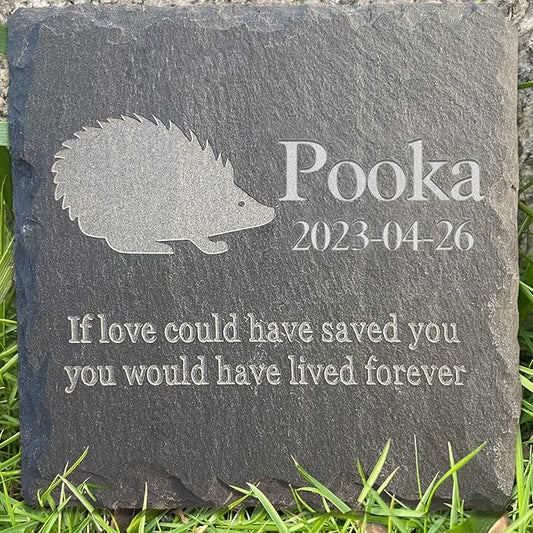 Personalized Pet Memorial Stone, Custom Loss of Hedgehog Gifts Pet Keepsake Gifts Personalized Garden Stone Hedgehog Sympathy Stone Hedgehog Memorial Tombstone - Hedgehog