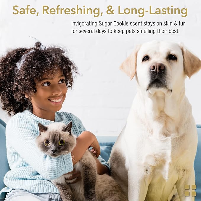 Animal Pharmaceuticals Pet Deodorizing Body Spray - Sweet Sugar Cookie Scent - Mild Long-Lasting Dog Body Spray and Cat Cologne - Formulated for Smelly Dogs and Cats - 8 Fluid Ounces