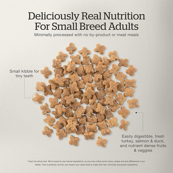 Now Fresh Grain-Free Small Breed Dry Dog Food with Turkey, Salmon & Duck, Healthy Kibble Made with Real Poultry & Fish, Chicken-Free Recipe, with Pumpkin & Probiotics for Good Digestion, 6 lb Bag