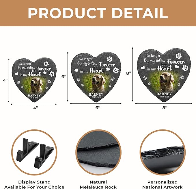 Personalized Memory Stone for Pets Dog Plaques Memorial for Cat | Pet Loss Plaque Personalized Gifts for Dogs | Pet Plaque Memorial Dog Gifts with Photo | Best Keepsakes for Furry Friends