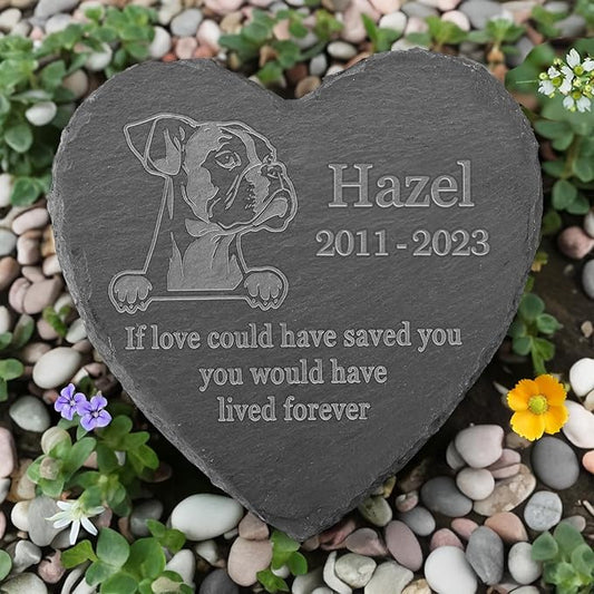 Boxer Headstone, Boxer Grave Stone, Boxer Tombstone, Boxer Grave Markers, Boxer Garden Stone