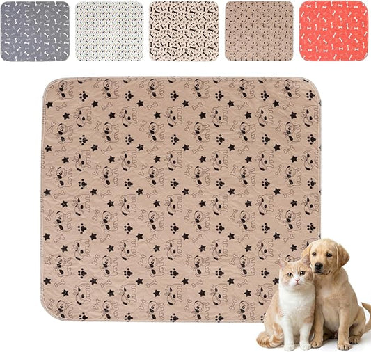 Puppy Pads with Pheromones,Forever Pad,Washable Pee Pads for Dogs,Reusable Pee Pads for Dogs,Waterproof and Leak-Proof,Non-Slip Base Training Pads Suitable for Home and Dog Crates(Brown Puppies,S)