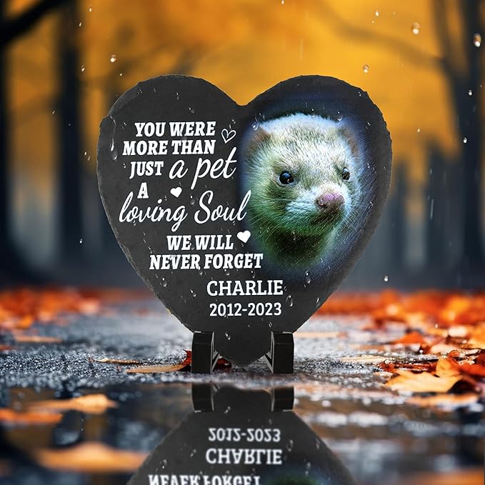 ODB Gifts for Loss of Ferret, Ferret Memorial Stone, Ferret Memorial Gifts, Ferret Loss Gifts, Ferret Head Stones, Cemetery Decorations for Grave, Ferret Grave Marker, Gifts for Ferret Lovers