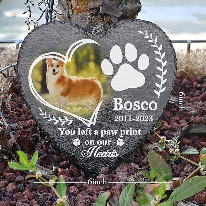 Loss of Dog Sympathy Gifts, Personalized Pet Memorial Gifts, Cat Sympathy Gifts, Pet Loss Gifts for Dog Lovers, Pet Memorial Stone, Dog Grave Headstone, Pet Loss Gifts, Dog Bereavement Gifts