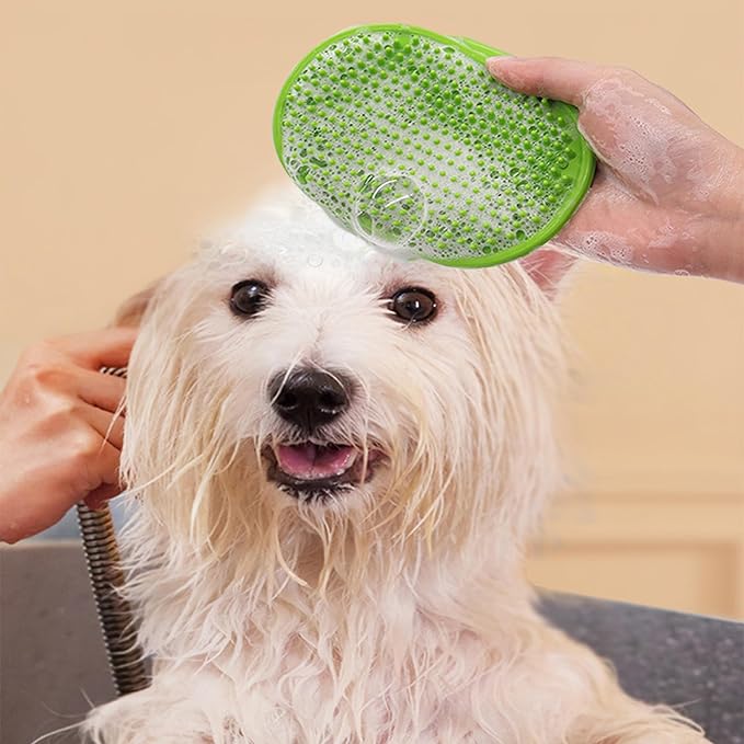 Dog Washing Gloves Brush for Pet: JOANGIHC 3PCS Dogs Shedding Wash Massage Gloves Grooming for Short Long Haired Dogs Cats (Pink)