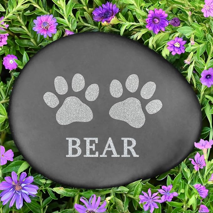 Pet Memorial Stones - in Memory of Pet - Pet Memorial Gifts - Pet Loss Gifts - Dog Memorial Gifts for Loss of Dog - Loss of Pet Sympathy Gift - Dog Bereavement Gifts - Dog Memorial Stone