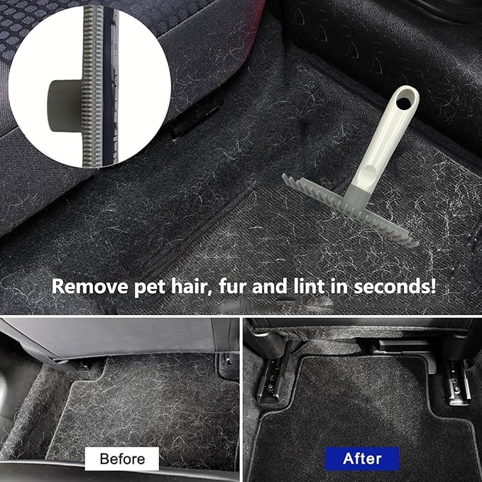 1Pc Double-sided Dog Hair Brush, Carpet Scraper and Dog Hair Brush, Deshedding Tool for Dogs and Cats Hair Remover, Combs, and Brushes for Pet Grooming, Long Hair Cat and Dog Dematting Comb