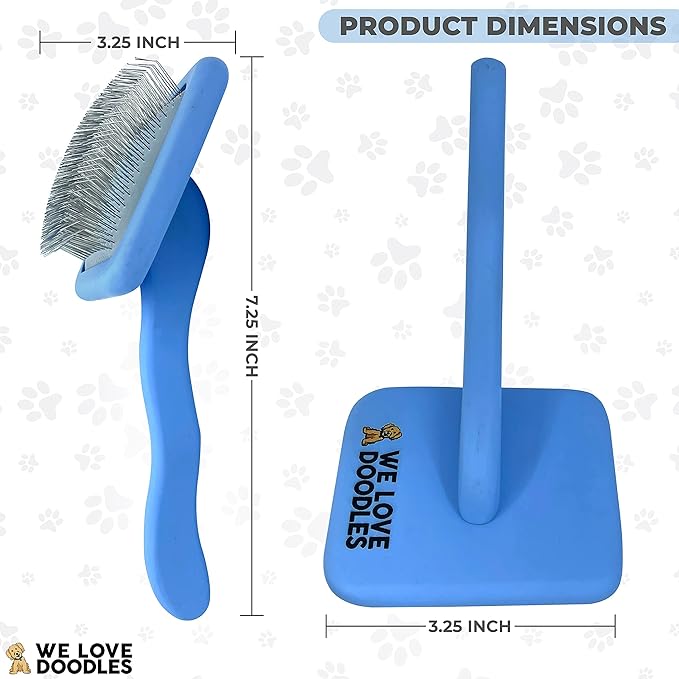 We Love Doodles Large Slicker Brush for Dogs & Dog Dematting Comb - Easily Remove Dog Tangles