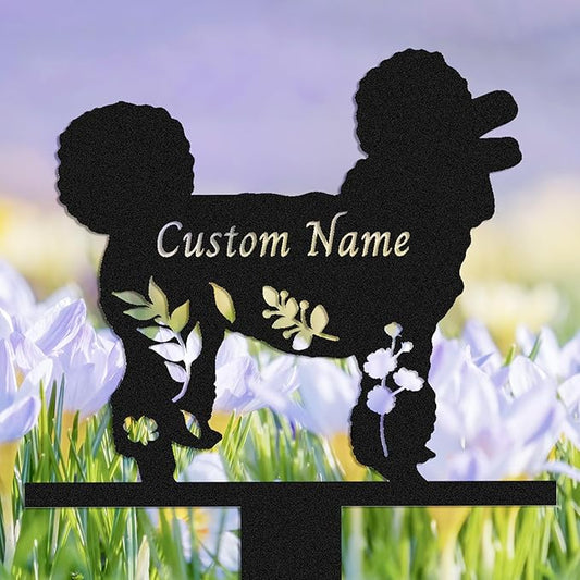 Personalized Dog Memorial Stake, Dog Grave Marker, in Memorial of Dog, Dog Loss Gift, Dog Name Sign Pet Sympathy Gift Poodle
