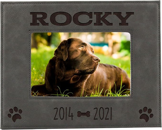 My Personal Memories Custom Personalized Dog Loss Memorial Pet Remembrance Picture Frame (Gray)