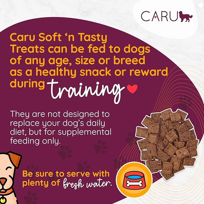 CARU - Soft 'n Tasty Baked Bites - Duck Bites Dog Treats - Flavorful Training Treats - 4 oz