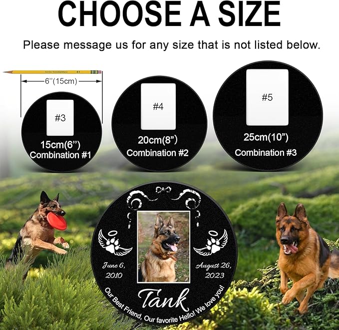 ADFSTONE Cat Memorial Stones, Pet Headstone for Loss Gifts, Animal Grave Markers - Sympathetic Dog Gift, Granite Pet Burial Markers, Personalized Pet Gravestone, Garden Stones for Bereavement