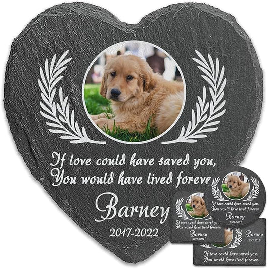 ubjva Dog Memorial Stone Dog Memorial Gifts for Loss of Dog Pet Garden Stone for Indoor Outdoor Lawn Backyard Cemetery Decorations - Style6(Color Printing)