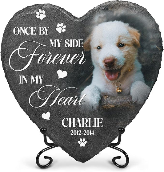 Custom Pet Memorial Stone with Photo | Personalized Plaque for Furry Friend Loss | in Loving Memory Pet Loss Remembrance Gift | Condolence Stone for Dog Lovers