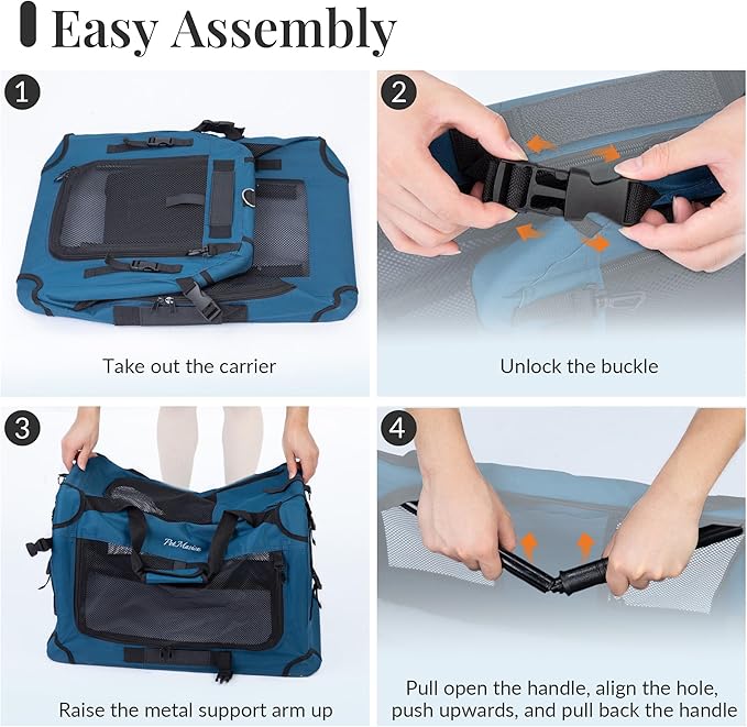 Extra Large Cat Carrier for 2 Cats, Soft Pet Car Travel XL Bag for Large Big Cat 20lbs+, for Two Cats Long Trips Ride 24"x16.5"x16.5" with Litter Box