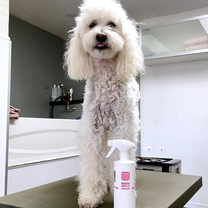 Marshmello Dematt Spray. The One The Dog Groomers Use! Natural Plant Extracts Give Slippyness to Dematt. Dog Detangling/Dematting Spray. 17oz.