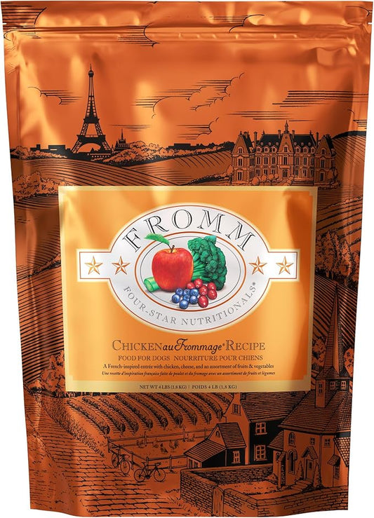Fromm Four-Star Nutritionals Chicken au Frommage Dog Food - Premium Dry Dog Food - Chicken Recipe - 4 lb