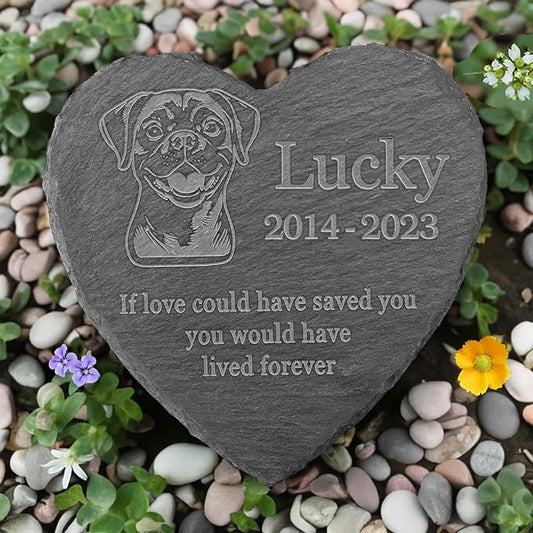 Pug Memorial Stone, Pug Outdoor Memorial, Pug Loss Sympathy Gift, in Memory of Pug