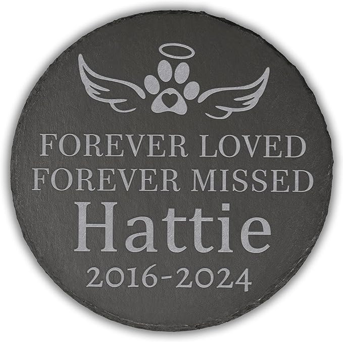 Pet Memorial Gift, Pet Memorial Stone, Sympathy Gift, Personalized Pet Memorial, Memorial Gift, Dog Memorial, Cat Memorial, Memorial Stone - Forever Loved Forever Missed