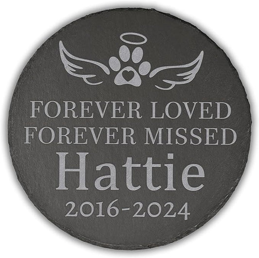 Pet Memorial Gift, Pet Memorial Stone, Sympathy Gift, Personalized Pet Memorial, Memorial Gift, Dog Memorial, Cat Memorial, Memorial Stone - Forever Loved Forever Missed