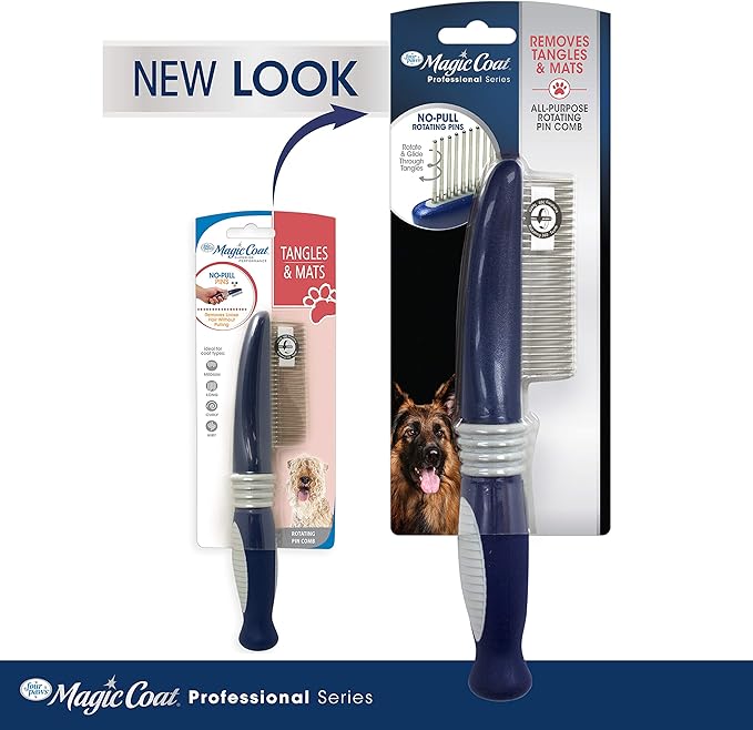 Four Paws Magic Coat Professional Series All-Purpose Rotating Pin Comb for Dogs