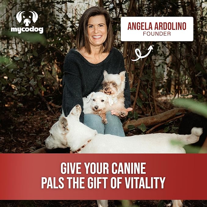 MycoDog Vitality - 20-in-1 Mushroom & Adaptogen Supplement for Dogs - Immune Health, Senior Dog, & Daily Wellness Support - Turkey Tail Mushroom for Dogs, Reishi, Chaga