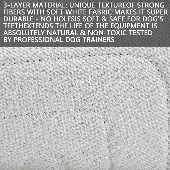 Morezi Dog Bite Sleeve Training Protection, Heavy Duty Nylon Durable, Fit Pit Bull German Shepherd Malinois, Puppy Small Dogs Training Biting Tugging War Toy - White