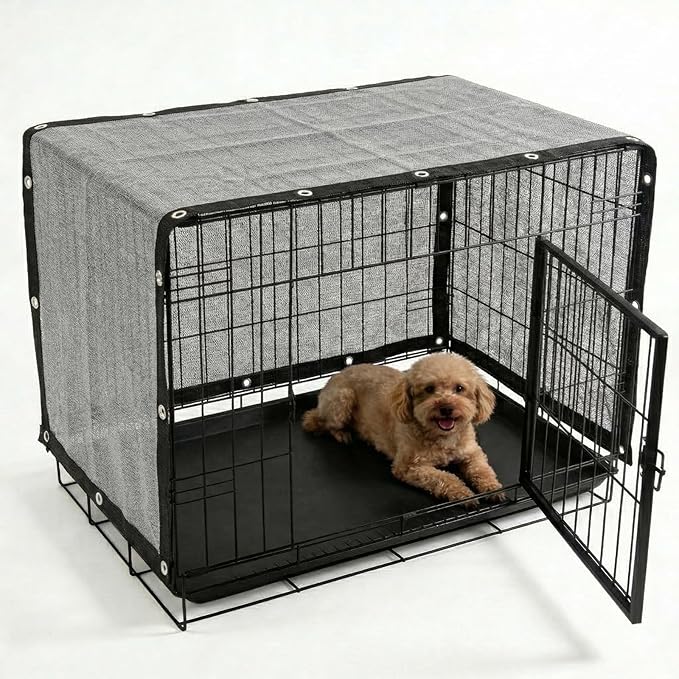 Royal Shade 5' x 13' Grey Custom Size 90% Shade Cloth Dog Kennel Shade Mesh Tarp Sunblock with Grommets for Dog Kennel Cover, Fence Privacy Screen, Greenhouse, Chicken Coop & Pet Playpen.