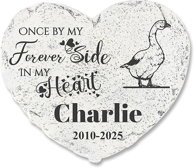 Personalized Pet Memorial Stone - Garden Memorial Stone Customized- Goose Headstone - Goose Tombstone - Garden Stepping Stone - Memorial Plaque Outdoor