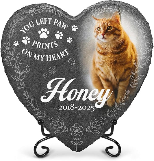Custom Pet Memorial Personalized Cat Memorial Headstone | Personalized Gifts for Pet Lovers in Memory of Dog Garden Stone | Best Remembrance Gifts with Photo in Loving Memory Dog Loss Gift