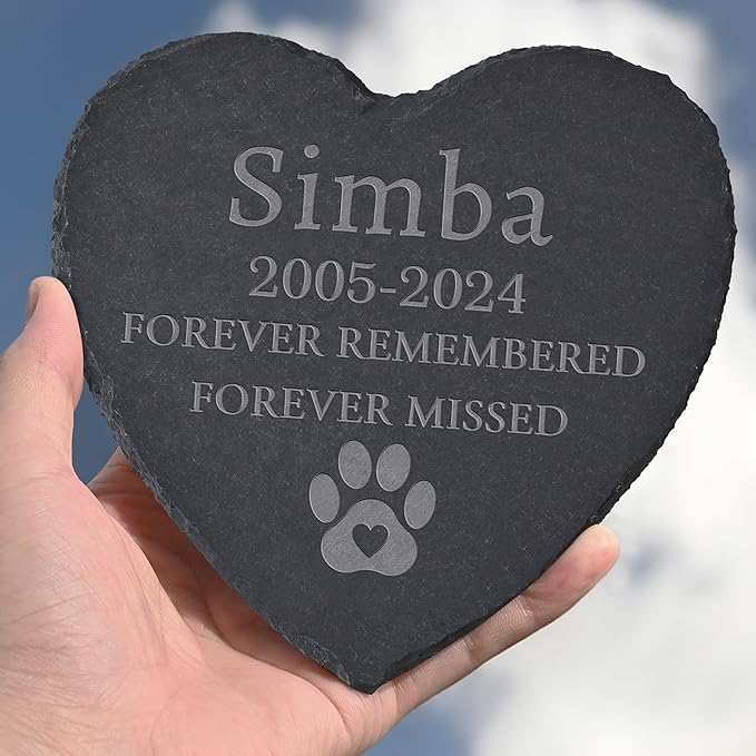 Personalized Pet Memorial Stone, Dog Memorial Gifts for Loss of Dog, Pet Loss Gifts, Pet Memorial, Loss of Dog Sympathy Gift, Dog Remembrance Gift, Pet Bereavement Gifts - Forever Remembered
