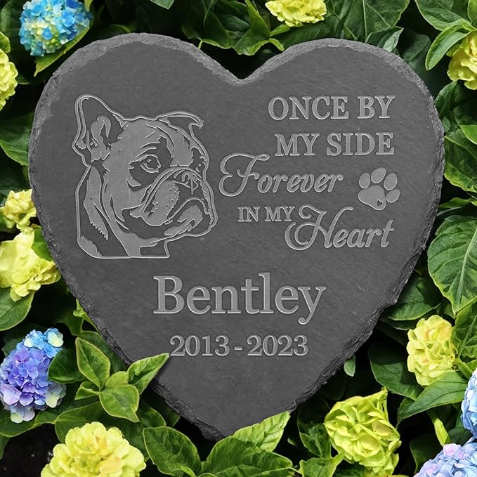 Bulldog Memorial Gifts, Bulldog Memorial Stone, Bulldog Keepsake, in Loving Memory Bulldog