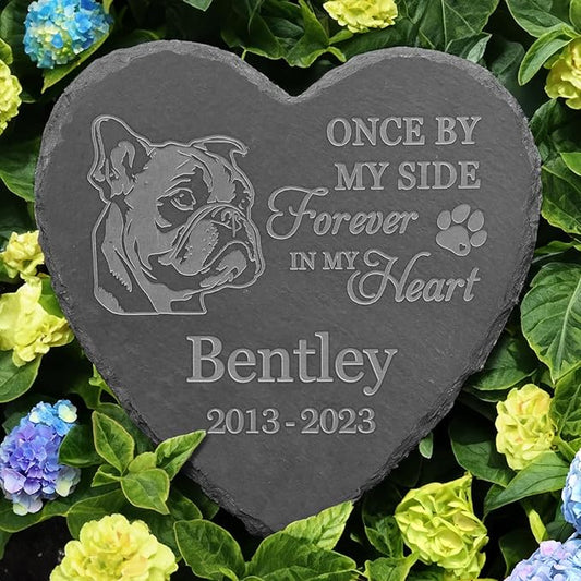 Bulldog Memorial Gifts, Bulldog Memorial Stone, Bulldog Keepsake, in Loving Memory Bulldog