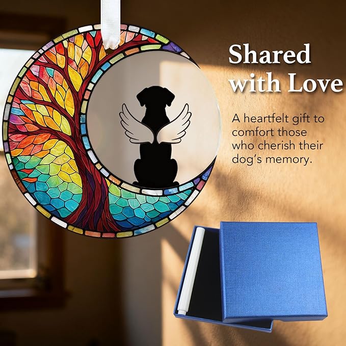 Dog Memorial Gift for Loss of Dog, Pet Sympathy Gift Ornament, Rainbow Bridge Dog Keepsake, Pet Remembrance Gift for Dog Lover, Bereavement Gift, Loss of Pet Memorial Ornament
