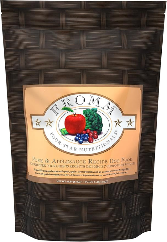 Fromm Four-Star Nutritionals Pork & Applesauce Dog Food - Premium Dry Dog Food - Pork Recipe - 4 lb