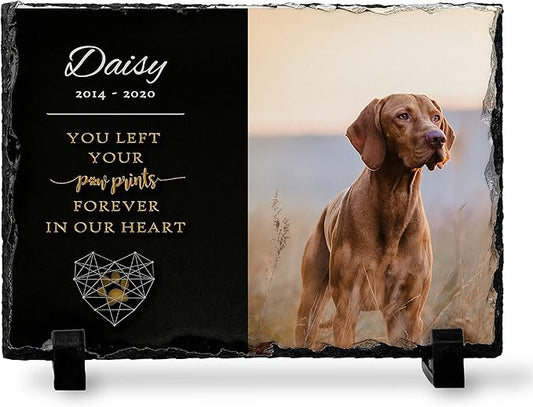 Brd Gifts Pet Memorial Stone with Photo - 6"x8" - 6 Designs - Pet Grave Marker - Pet Headstone | Dog Memorial Stone - Garden Memorial Stones - Personalized Memorial | Waterproof - Outdoor & Indoor #4